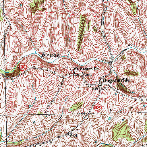 Topographic Map of Mount Hebron United Methodist Church, KY