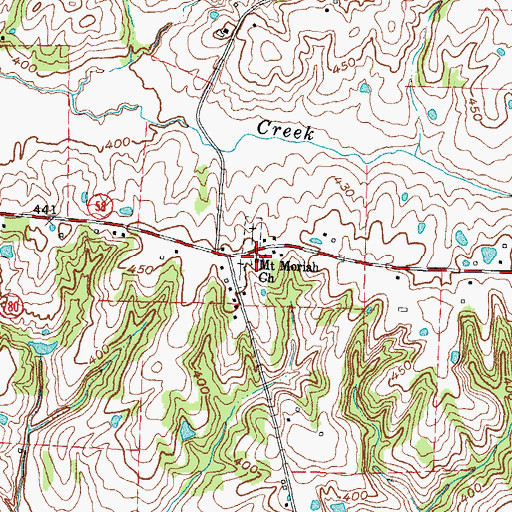 Topographic Map of Mount Moriah Church, KY