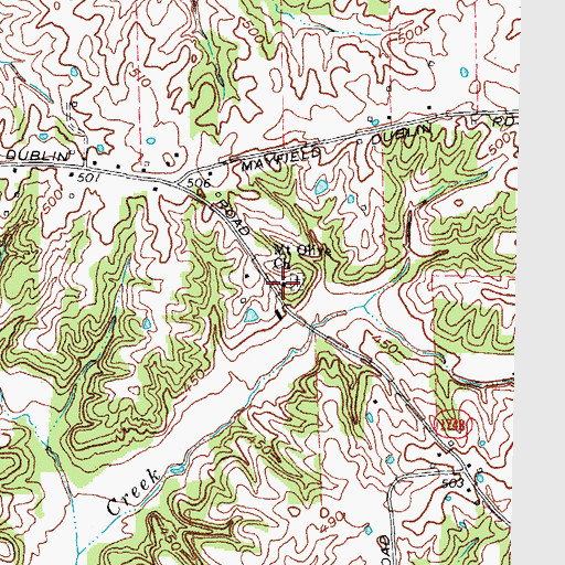 Topographic Map of Mount Olive Church, KY