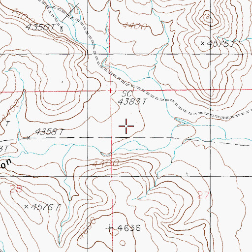 Topographic Map of Georges Canyon, AZ