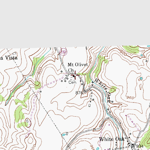Topographic Map of Mount Olivet Church, KY