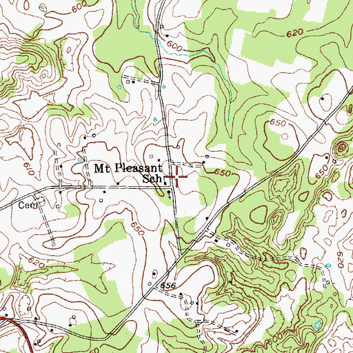 Topographic Map of Mount Pleasant School, KY
