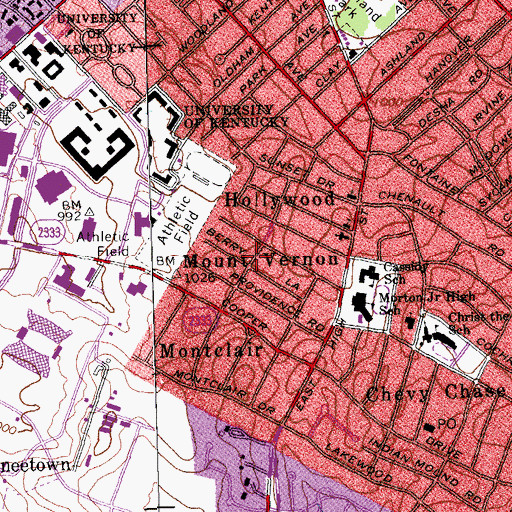 Topographic Map of Mount Vernon, KY