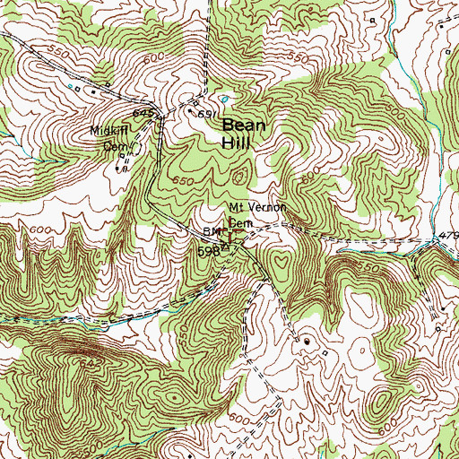 Topographic Map of Mount Vernon Cemetery, KY