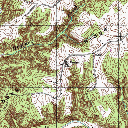 Topographic Map of Mount Vernon Church, KY
