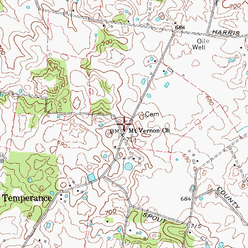 Topographic Map of Mount Vernon Church, KY