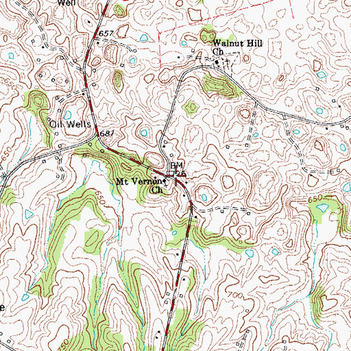 Topographic Map of Mount Vernon Church, KY