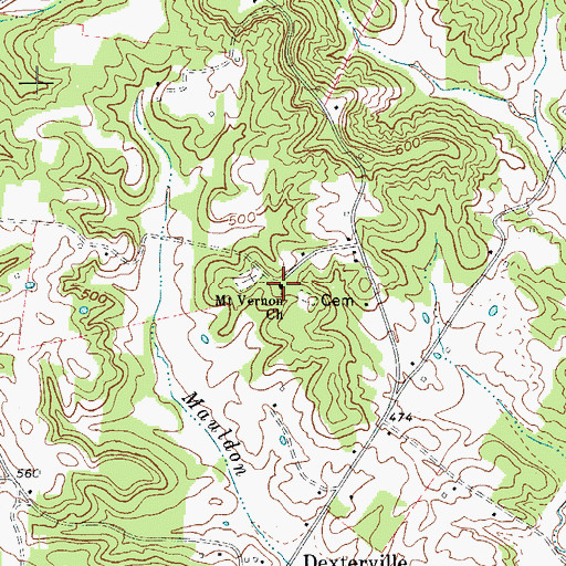 Topographic Map of Mount Vernon Church, KY