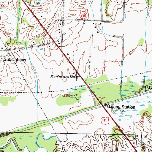 Topographic Map of Mount Veron Church, KY