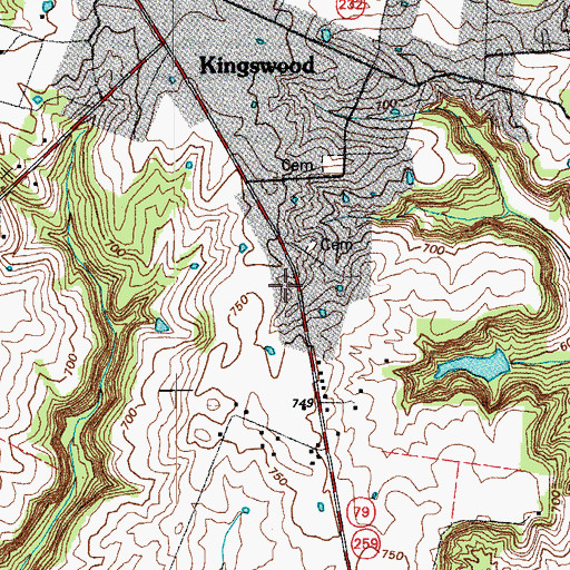Topographic Map of Mount Zion Church, KY