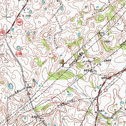 Topographic Map of Mouser Branch, KY
