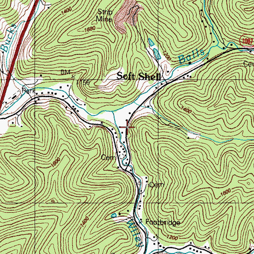 Topographic Map of Mouth of Wiley School, KY