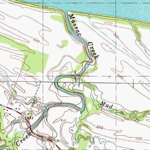Topographic Map of Mud Branch, KY