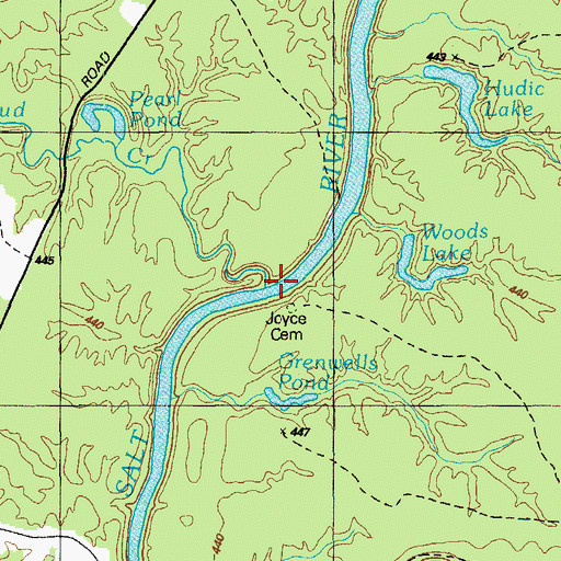 Topographic Map of Mud Creek, KY