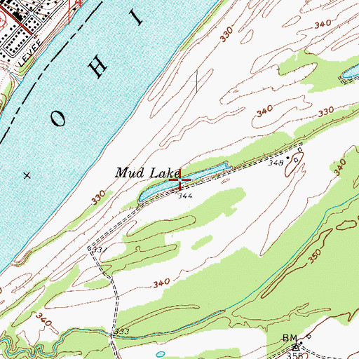 Topographic Map of Mud Lake, KY