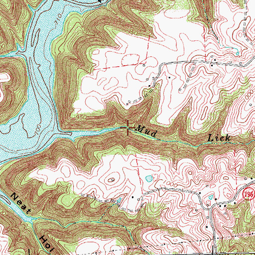 Topographic Map of Mud Lick, KY