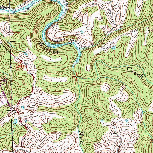 Topographic Map of Mud Lick, KY