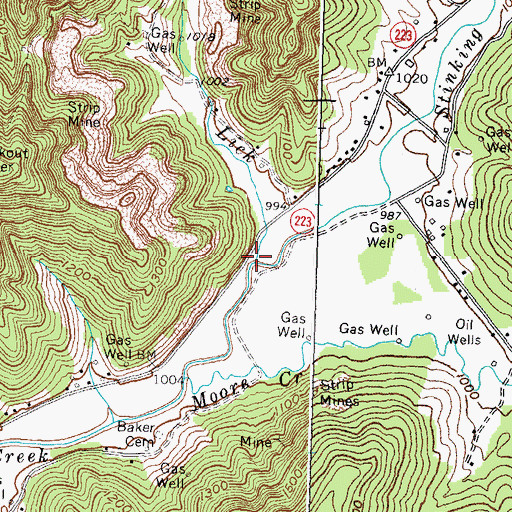 Topographic Map of Mud Lick, KY