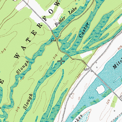 Topographic Map of Mud Slough, KY