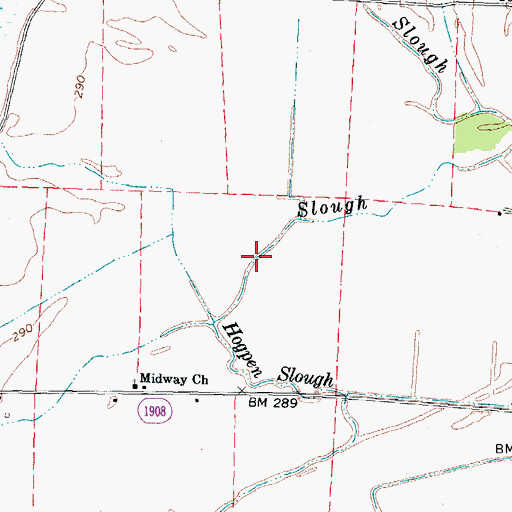 Topographic Map of Mud Slough, KY