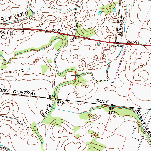 Topographic Map of Muddy Fork, KY