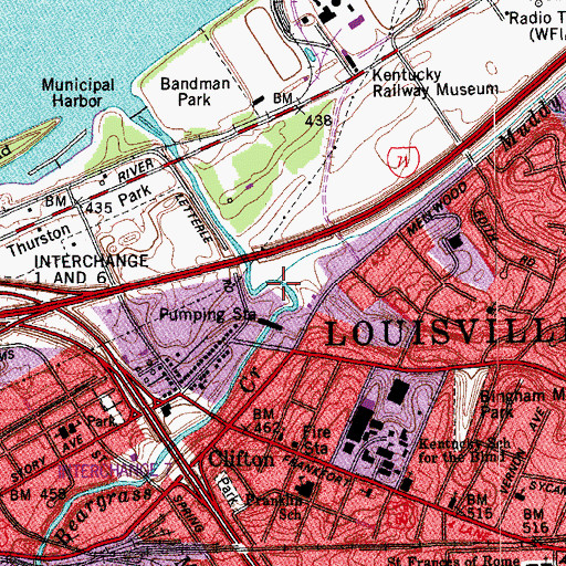 Topographic Map of Muddy Fork, KY