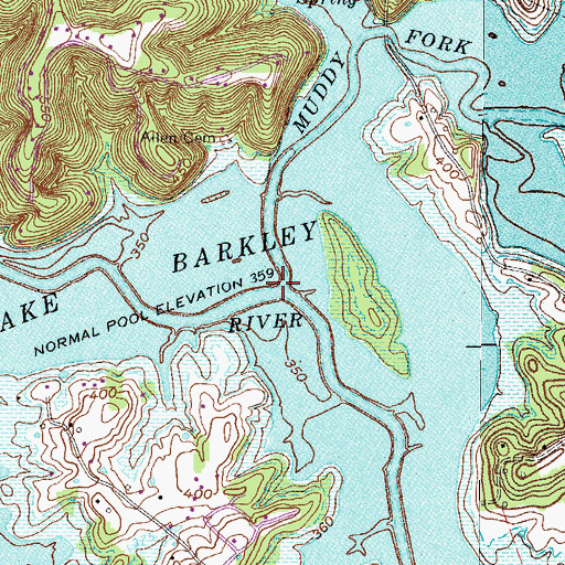 Topographic Map of Muddy Fork Little River, KY