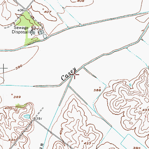 Topographic Map of Muddy Run, KY
