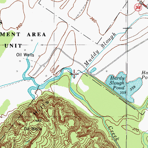 Topographic Map of Muddy Slough, KY