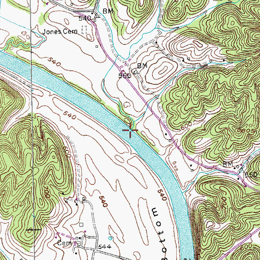 Topographic Map of Murphy Branch, KY