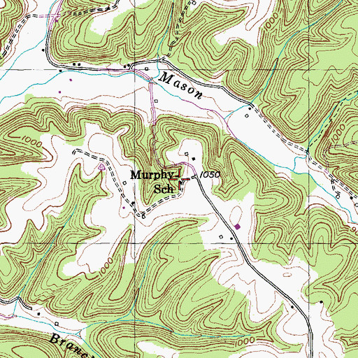 Topographic Map of Murphy School, KY