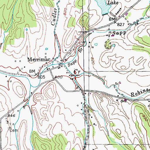 Topographic Map of Murrell Branch, KY