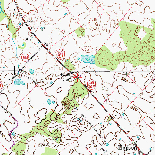 Topographic Map of Nabb Cemetery, KY