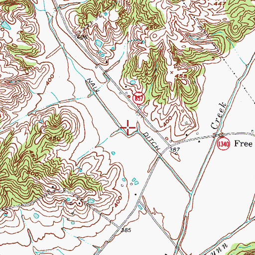 Topographic Map of Nall Ditch, KY
