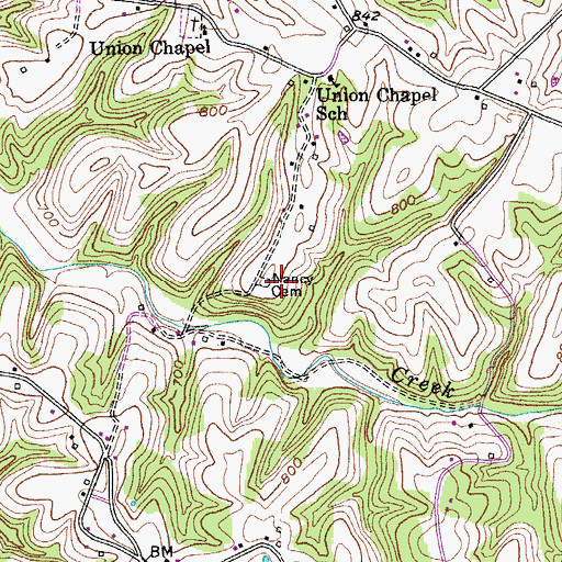 Topographic Map of Nancy Cemetery, KY
