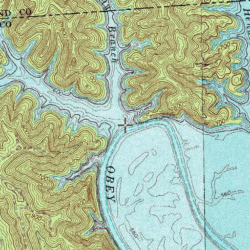 Topographic Map of Natty Branch, KY