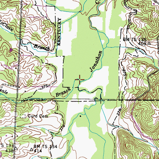 Topographic Map of Neale Branch, KY