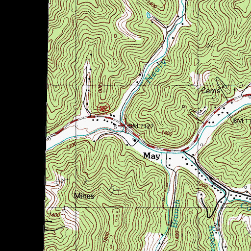 Topographic Map of Nealy Branch, KY
