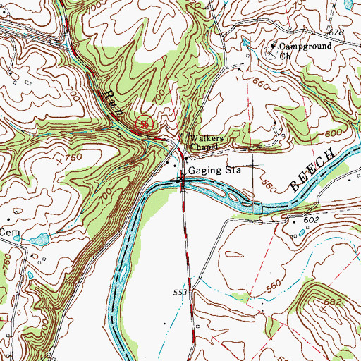 Topographic Map of Nealy Run, KY