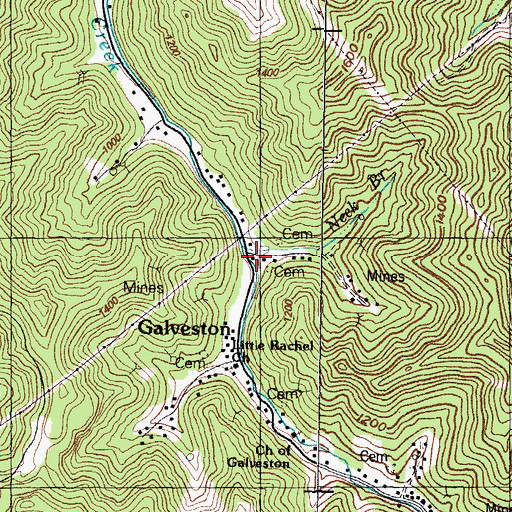 Topographic Map of Neck Branch, KY