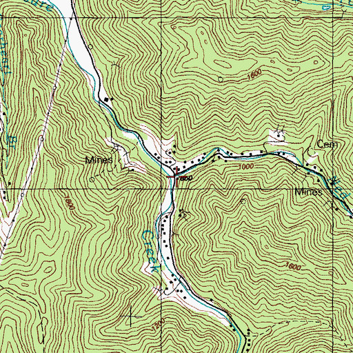 Topographic Map of Ned Fork, KY