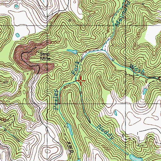 Topographic Map of Neddy Fork, KY