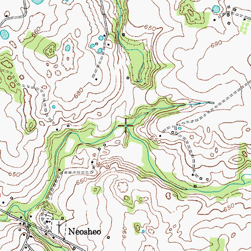 Topographic Map of Neely Branch, KY