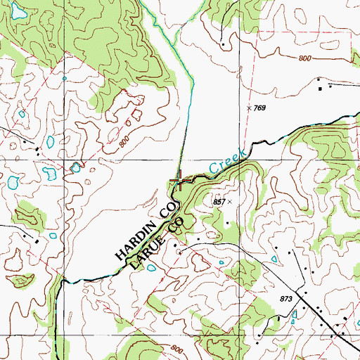 Topographic Map of Neely Branch, KY
