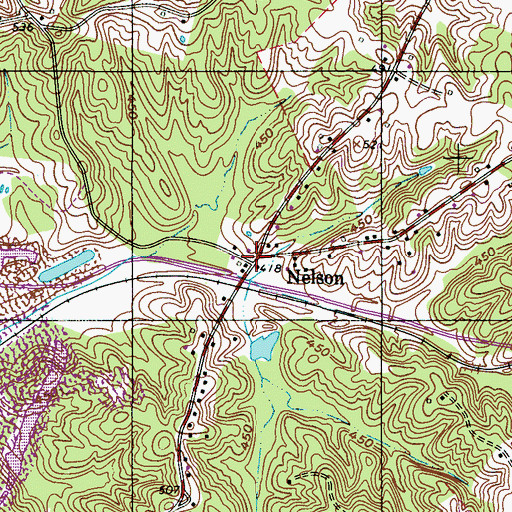 Topographic Map of Nelson, KY