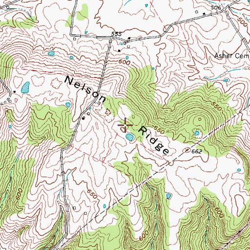 Topographic Map of Nelson Ridge, KY