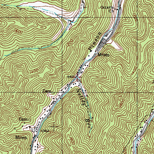 Topographic Map of Netley Branch, KY