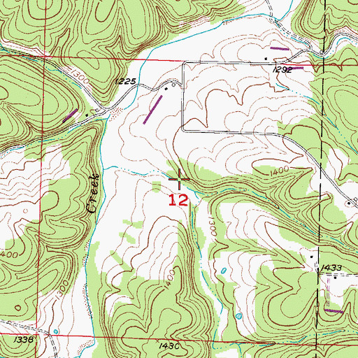 Topographic Map of Hartwell Hollow, AR