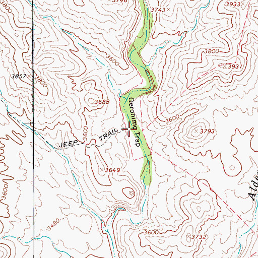 Topographic Map of Geronimo Trap, AZ