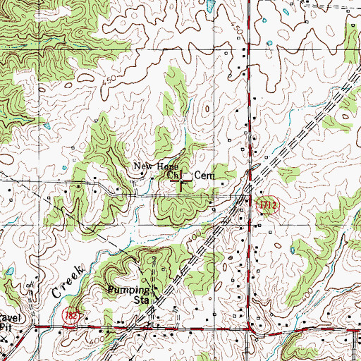 Topographic Map of New Hope Church, KY